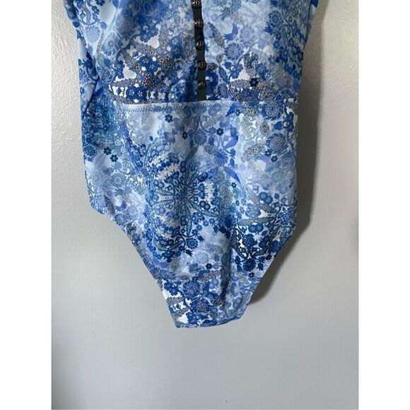 Brand New Profile by Gottex Women's Center Detail V-Neck One Piece Swimsuit 8 - Picture 4 of 7